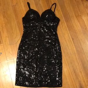 NWT black sequin guess dress. Negotiable price